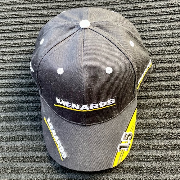 *NWOT* NASCAR #15 Menards Racing Hat -Strapback Cap -Black/Yellow -Paul Menard - Picture 2 of 8
